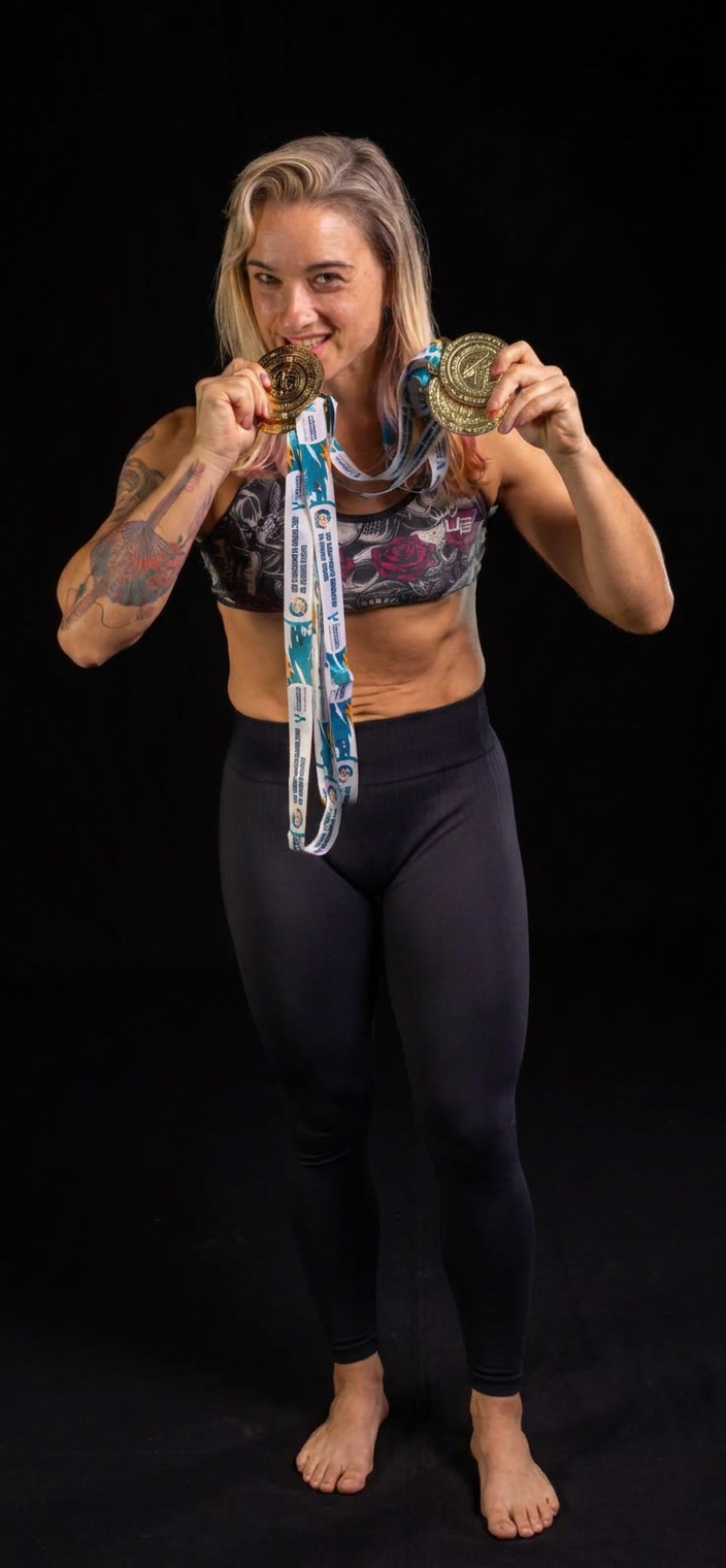 Paula Amidani atleta campeã de Wushu